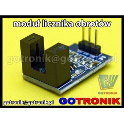 Moduł fotoelektrycznego licznika prędkości obrotowej - detektor szczelinowy