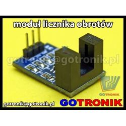 Moduł fotoelektrycznego licznika prędkości obrotowej - detektor szczelinowy