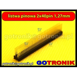 Listwa stykowa 2x40 pin raster 1,27mm