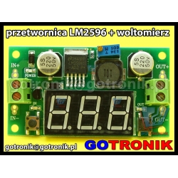 Przetwornica napięcia LM2596 + woltomierz