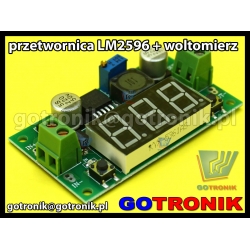 Przetwornica napięcia LM2596 + woltomierz