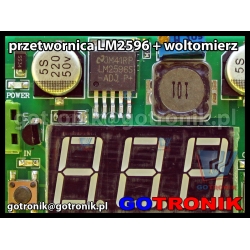 Przetwornica napięcia LM2596 + woltomierz