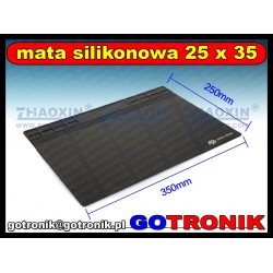 Mata silikonowa wymiar: 25cm x 35cm CZARNA