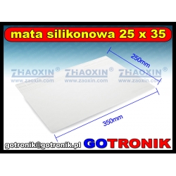 Mata silikonowa wymiar: 25cm x 35cm BIAŁA