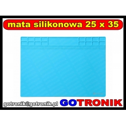 Mata silikonowa wymiar: 25cm x 35cm NIEBIESKA