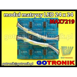 Moduł wyświetlacza matrix 24x24 sterowanego układem MAX7219