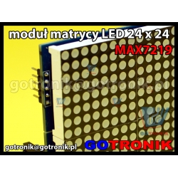 Moduł wyświetlacza matrix 24x24 sterowanego układem MAX7219