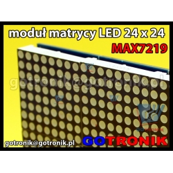 Moduł wyświetlacza matrix 24x24 sterowanego układem MAX7219