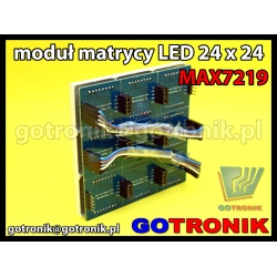 Moduł wyświetlacza matrix 24x24 sterowanego układem MAX7219