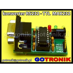Konwerter RS232 TLL 3.3V lub 5V MAX232 + przewody