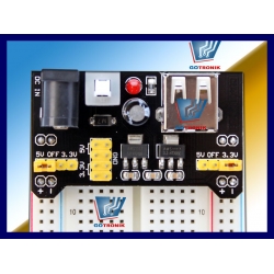 MB102 moduł zasilający 3,3V 5,0V do płytek stykowych, USB, Arduino