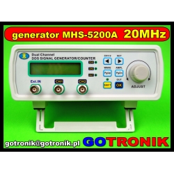 Generator funkcyjny dwukanałowy MHS-5200A 20MHz