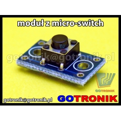 Moduł z przyciskiem micro switch 6mm x 6mm