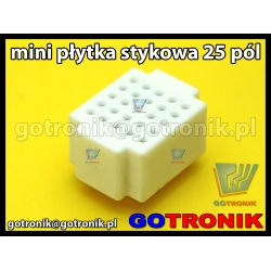 Mini płytka stykowa 25 pól biała