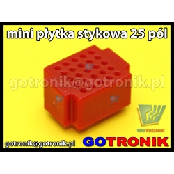 Mini płytka stykowa 25 pól czerwona