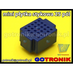 Mini płytka stykowa 25 pól niebieska