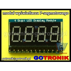 Moduł z poczwórnym wyświetlaczem 7 segmentowym LED