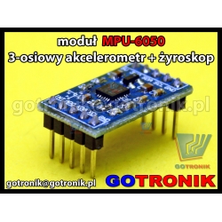 Moduł MPU6050 3-osiowy akcelerometr + 3-osiowy żyroskop