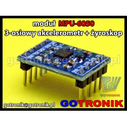 Moduł MPU6050 3-osiowy akcelerometr + 3-osiowy żyroskop