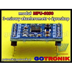 Moduł MPU6050 3-osiowy akcelerometr + 3-osiowy żyroskop