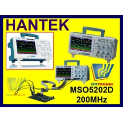Oscyloskop cyfrowy MSO5202D Hantek + 16 kanałowy analizator stanów logicznych