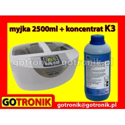 Myjka ultradźwiękowa CD-4820 2500ml + koncentrat K3 1000ml