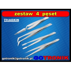 Zestaw 4 pęset antymagnetycznych Zhaoxin