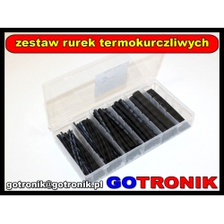 Zestaw rurek termokurczliwych 10cm CZARNE