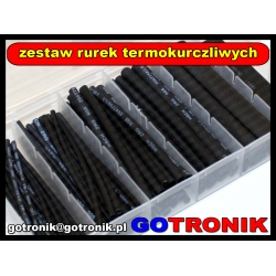 Zestaw rurek termokurczliwych 10cm CZARNE