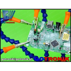 Uchwyt trzecia reka z podstawą aluminiową 6 elastycznych ramion 32cm czarny