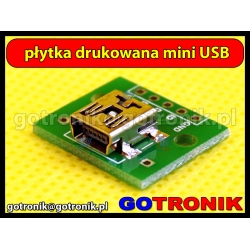 Płytka drukowana ze złączem mini USB