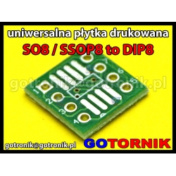 Uniwersalna płytka drukowana SO8 / SSOP8 to DIP8