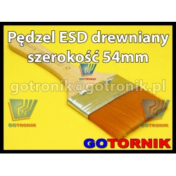 Pędzel ESD do topników i past 54mm drewniany