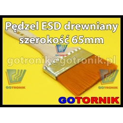 Pędzel ESD do topników i past 65mm drewniany
