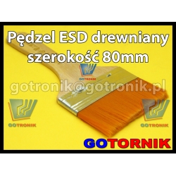 Pędzel ESD do topników i past 80mm drewniany