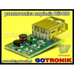 Przetwornica napięcia z 0,9V-5V na 5V USB