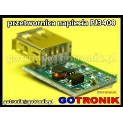 Przetwornica napięcia z 0,9V-5V na 5V USB