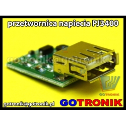 Przetwornica napięcia z 0,9V-5V na 5V USB