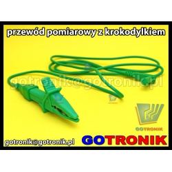 Przewód pomiarowy 120cm z krokodylem zielony