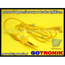 Przewód pomiarowy 120cm z krokodylem żółty