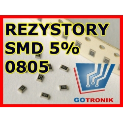 Zestaw rezystorów SMD 0805 117 wartości x 50 sztuk