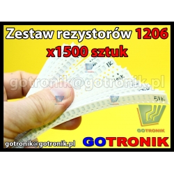 Zestaw rezystorów SMD 1206 x 1500szt.