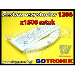 Zestaw rezystorów SMD 1206 x 1500szt.