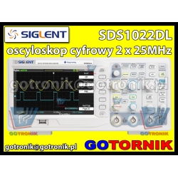 Oscyloskop cyfrowy SDS1022DL + Generator DDS