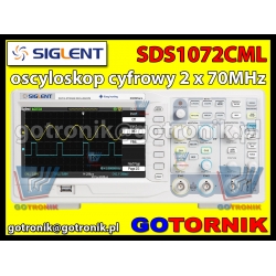 Oscyloskop cyfrowy SDS1072CML 2x70MHz + MENU PL