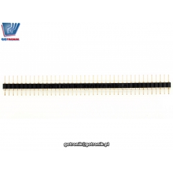 Listwa kołkowa 1x40pin precyzyjna raster 2,54mm czarna