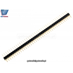 Listwa kołkowa 1x40pin precyzyjna raster 2,54mm czarna