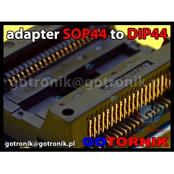 Adapter SOP44 to DIP44 z podstawką ZIF