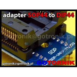 Adapter SOP44 to DIP44 z podstawką ZIF