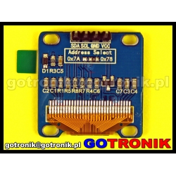 Wyświetlacz OLED 0,96' SSD1306 niebieski